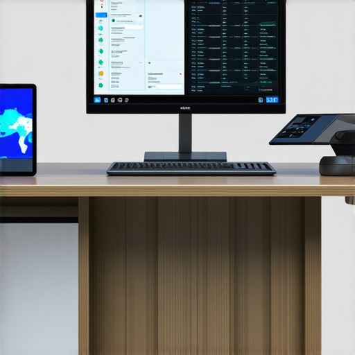 Healthcare professionals using high-tech diagnostic tools and AI interfaces in a contemporary urgent care setting.