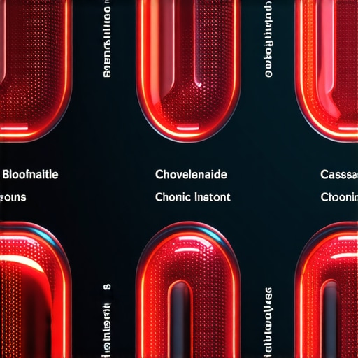 Futuristic interface showing AI analyzing blood test results for chronic disease management
