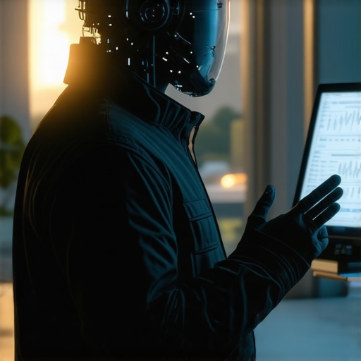 Illustration of advanced telehealth technology with AI and data integration in a high-tech medical setting