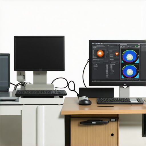 Modern laboratory with digital diagnostics and telehealth technology