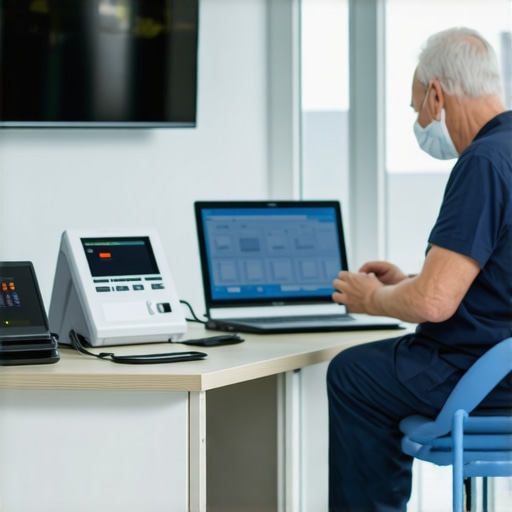 Healthcare professionals using telehealth technology to support chronic disease management.