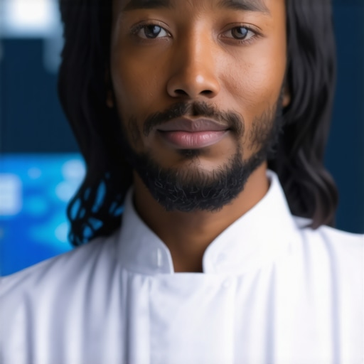 Futuristic telehealth setup with integrated lab diagnostics and AI analytics