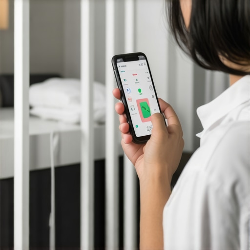 Patient using smartphone and at-home lab testing devices for health monitoring