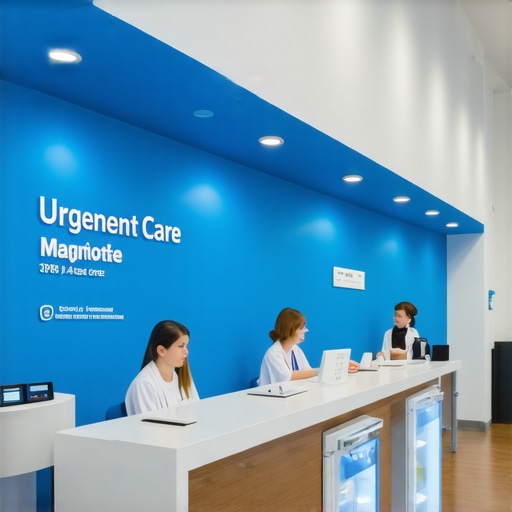 Interior of Elite Clinic showing rapid testing equipment and healthcare professionals