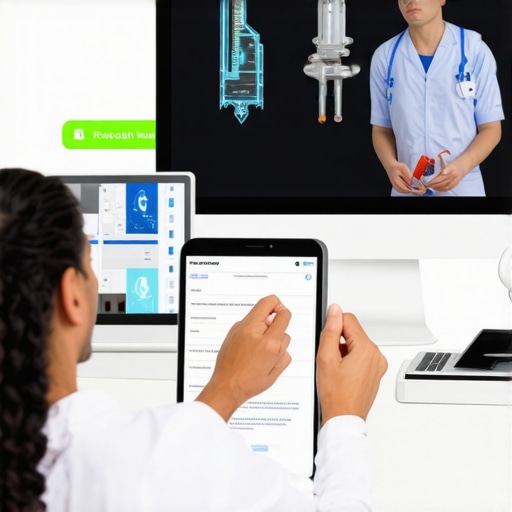 A patient and doctor using a telehealth platform with lab testing tools